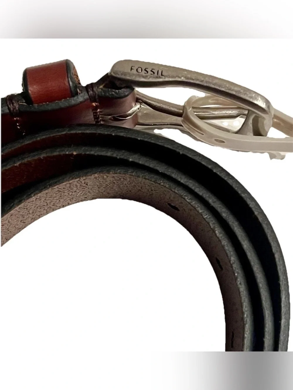 Fossil Brown Leather Belt Casual Jean Every Day Sz 40 Style Joe Black NWT Men's